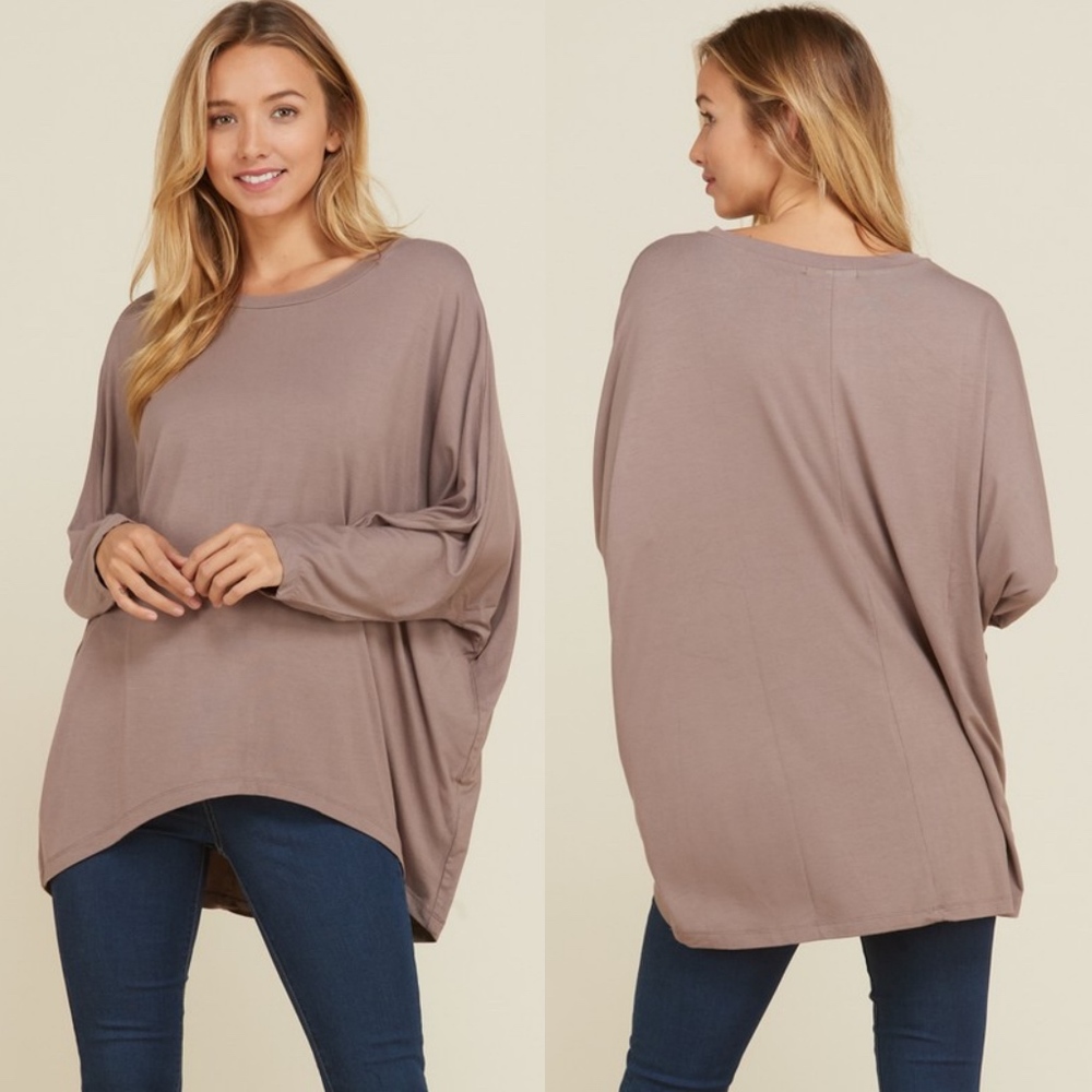 Slate Long Sleeve Dolman Top Tunic Top 🌷Last 1 - Picture 5 of 5